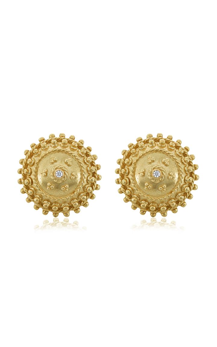 Amrapali Heritage Orb 18k Yellow Gold And Diamond Stud Earrings