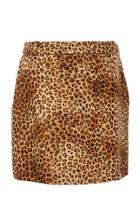 Nili Lotan Rivoli Leopard Cotton Mini Skirt