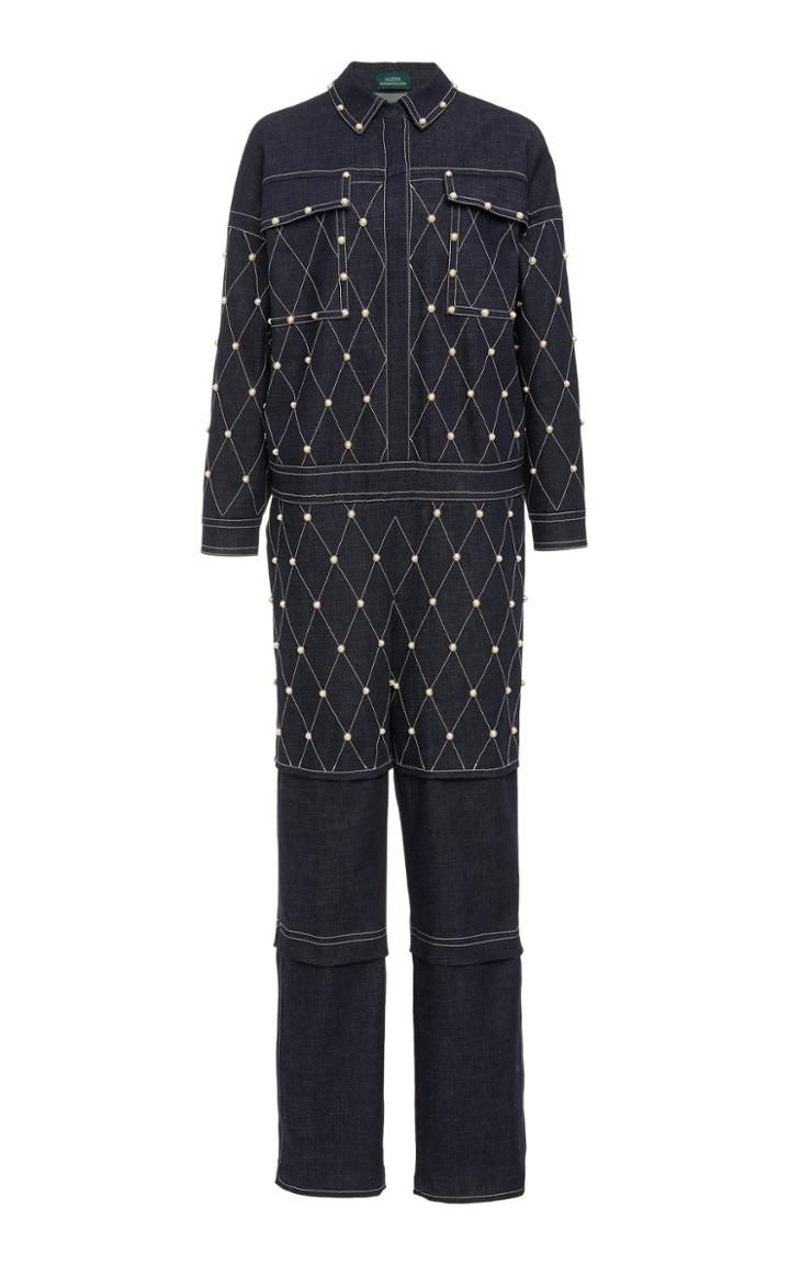 Alena Akhmadullina Studded Denim Overalls