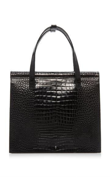 Gu De Trio Croc-effect Leather Bag