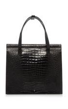Gu De Trio Croc-effect Leather Bag