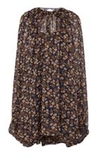 Moda Operandi N21 Puffed Sleeve Floral-print Silk Dress Size: 38