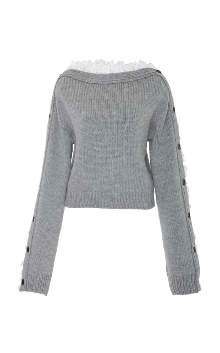 Philosophy Di Lorenzo Serafini Lace Trimmed Pullover