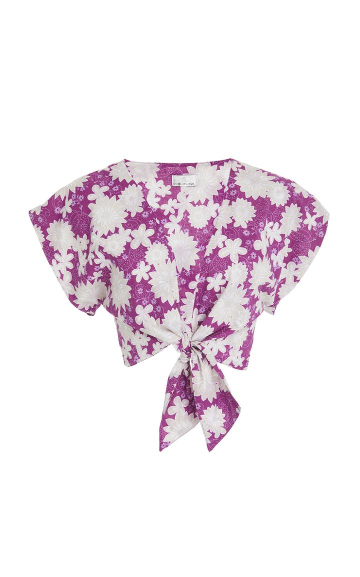 Miguelina Marcy Floral-print Crop Top