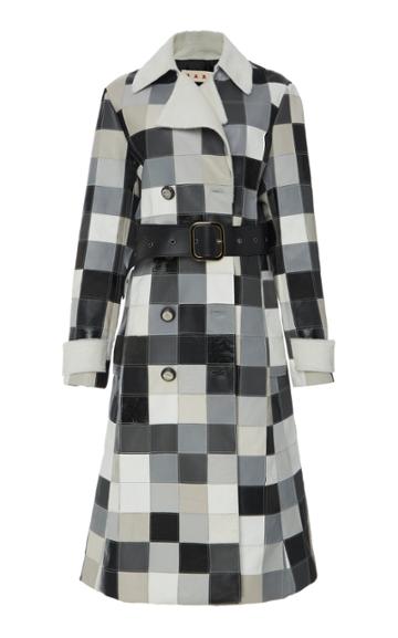 Marni Checkered Double Breasted Coated Coat