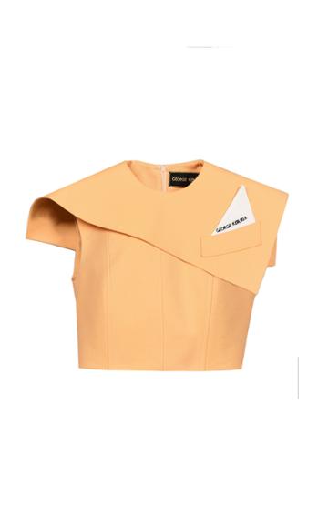 George Keburia Sleeveless Cropped Top