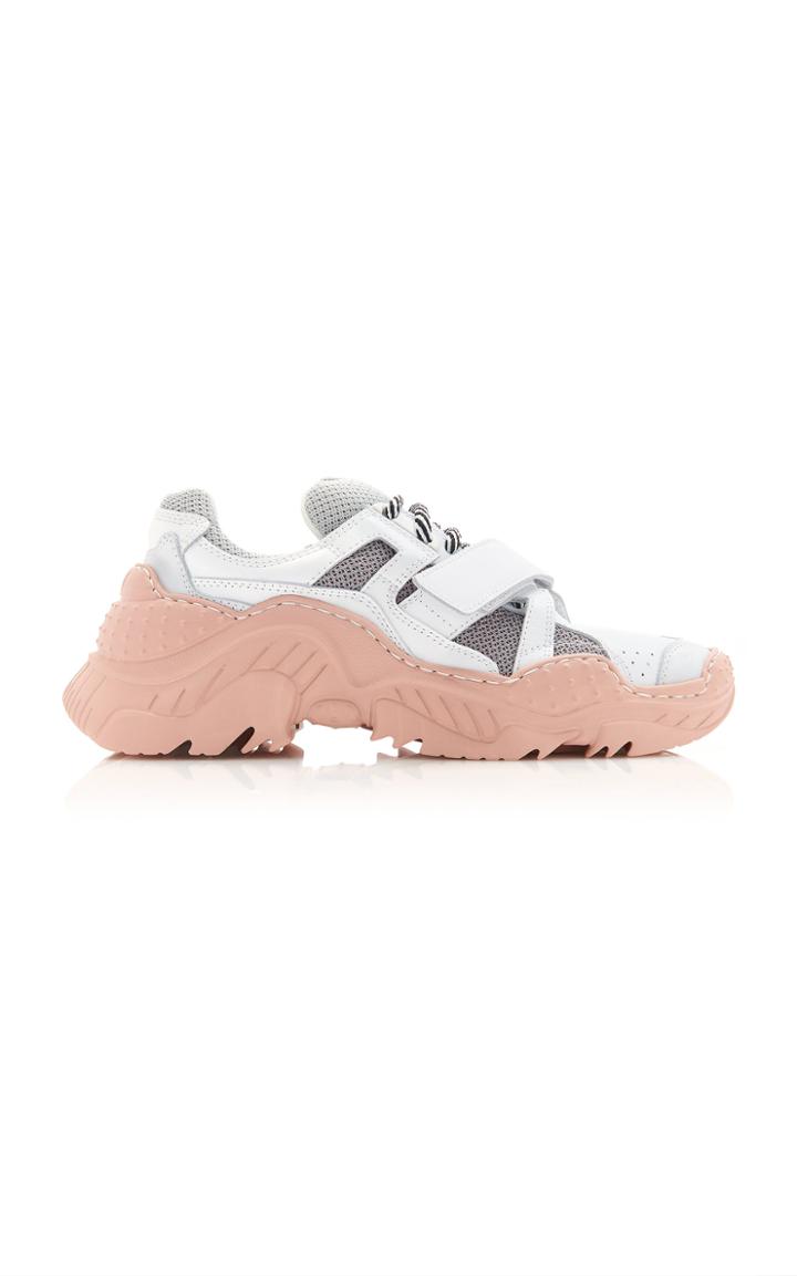 N 21 N&deg;21 Billy Contrast Sole Leather Sneakers