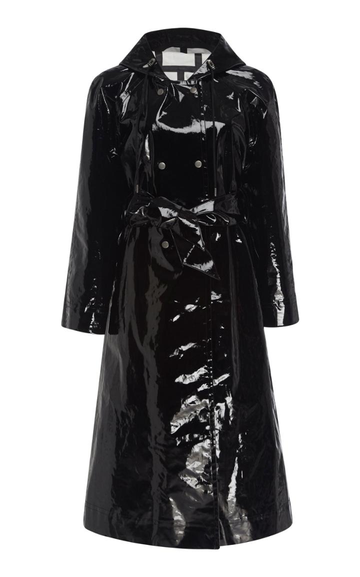 Alexachung Hooded Vinyl Trench Coat