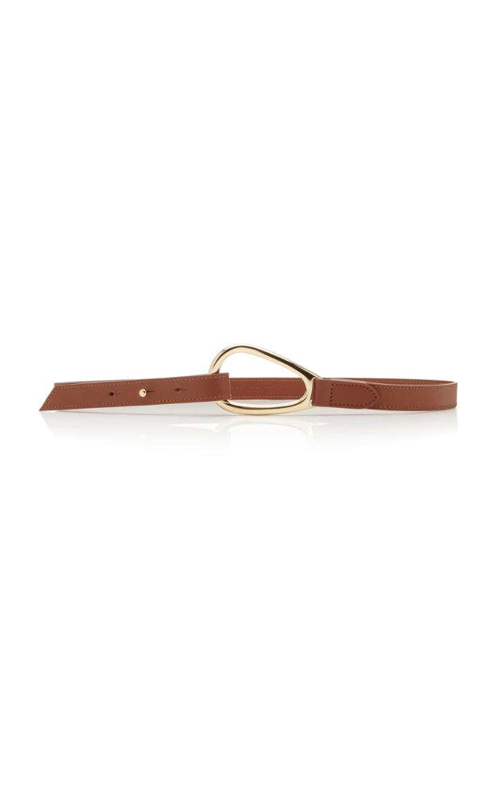 Maison Vaincourt Skinny Leather Belt Size: 80 Cm