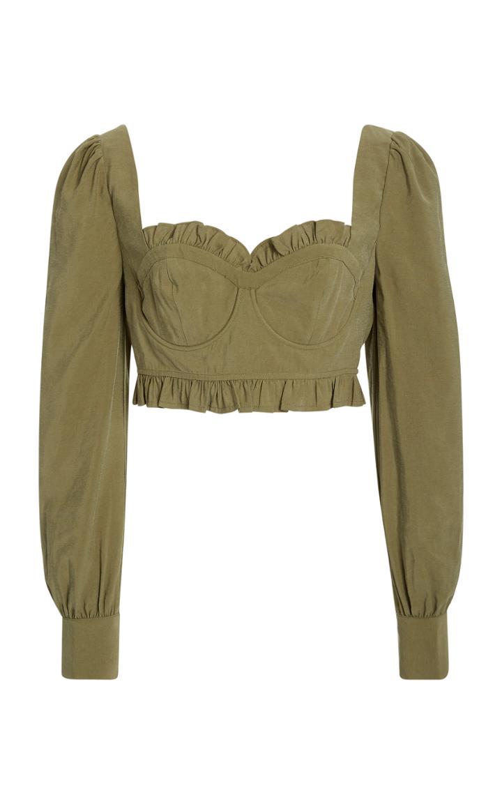 Atoir More Then Love Taffeta Cropped Top
