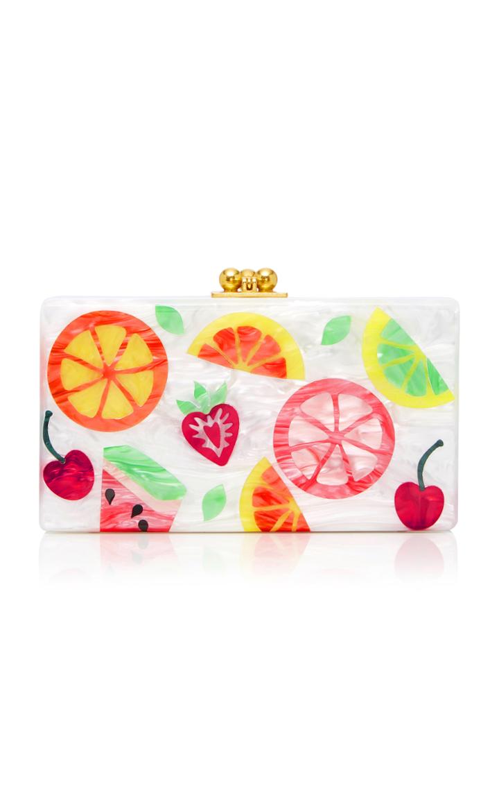 Edie Parker M'o Exclusive Jean Fruit Cocktail Acrylic Clutch