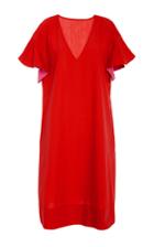 Araks Poppy Orchid Marion V-neck Cover Up Dress