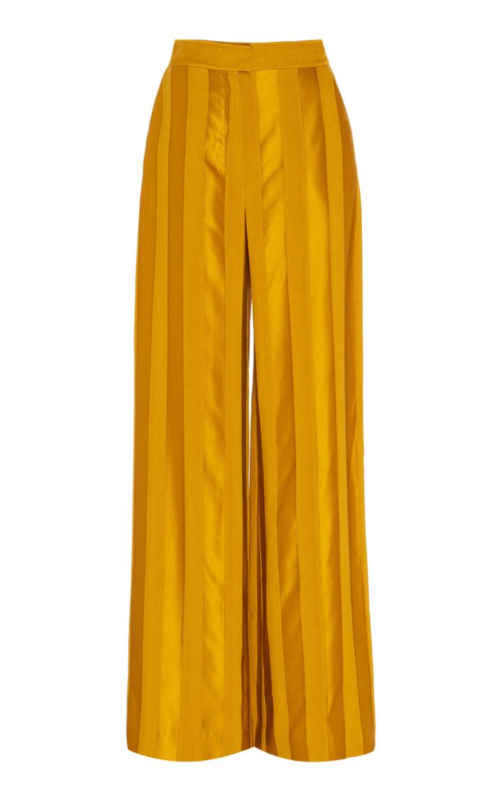 Martin Grant Contrast Satin Wide Leg Trousers