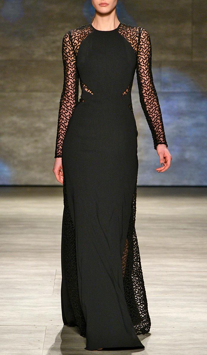 Lela Rose Sleeved Gown