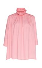 Calvin Klein 205w39nyc Flared Sable Top With Ruched Collar