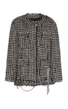 Calvin Klein 205w39nyc Oversized Twisted Tweed Wool Blend Jacket