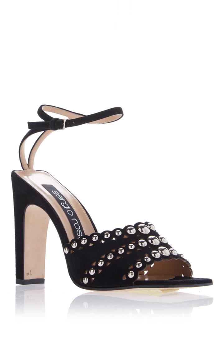 Sergio Rossi Sr1 Square Toe Studded Sandal