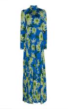 Andrew Gn Floral Print Satin Gown