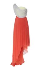 Delpozo One-shoulder Asymmetric Silk-tulle Dress
