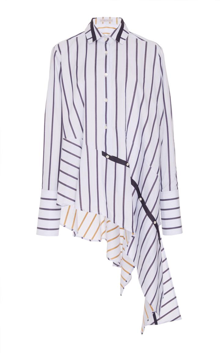 Palmer/harding Palmer//harding Navy Spicey Asymmetrical Shirt