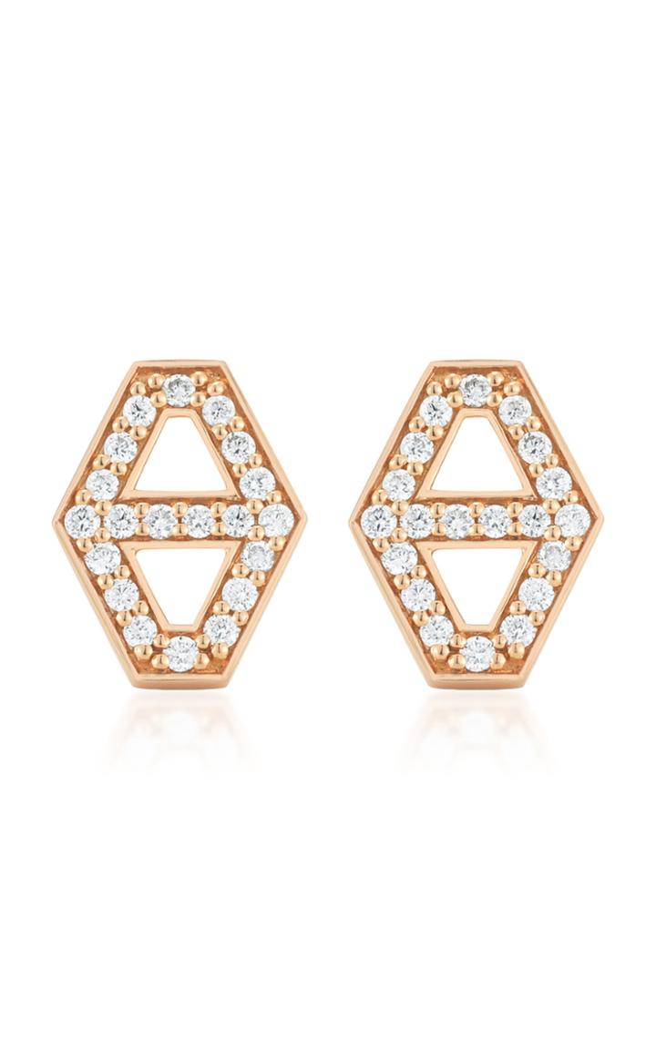 Walters Faith Keynes Small 18k Rose Gold And Diamond Earrings