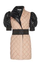 Ralph & Russo Quilted Two-tone Leather Dress