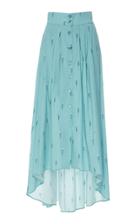 Luisa Beccaria Rose Printed Maxi Skirt