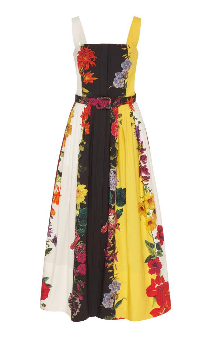 Moda Operandi Oscar De La Renta Pleated Cotton-poplin Dress Size: 2