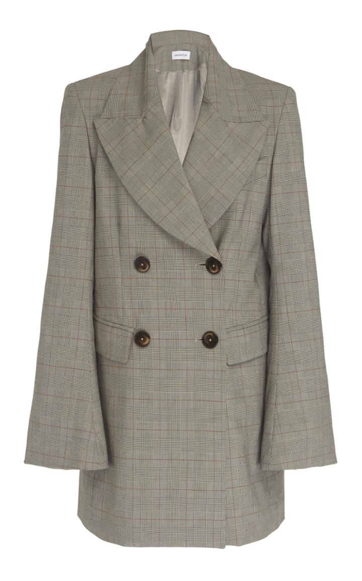 16arlington Checked Double Breasted Blazer Jacket