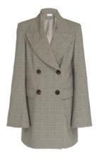 16arlington Checked Double Breasted Blazer Jacket