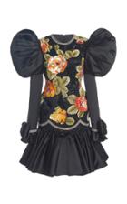Moda Operandi Richard Quinn Bespoke Embroidered Floral Satin Dress