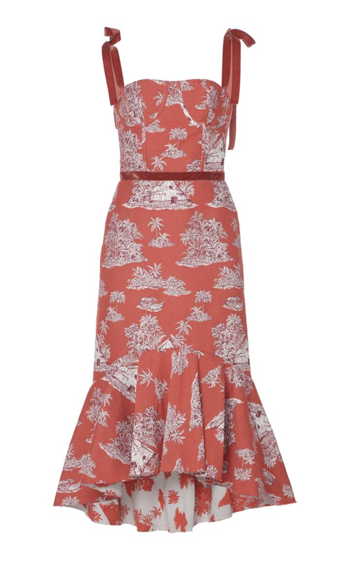 Johanna Ortiz Puebla Nativo Printed Cotton-blend Midi Dress