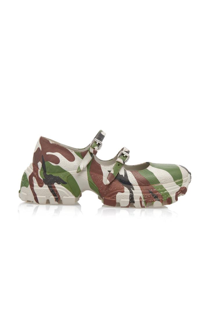 Miu Miu Camo Buckle Platforms
