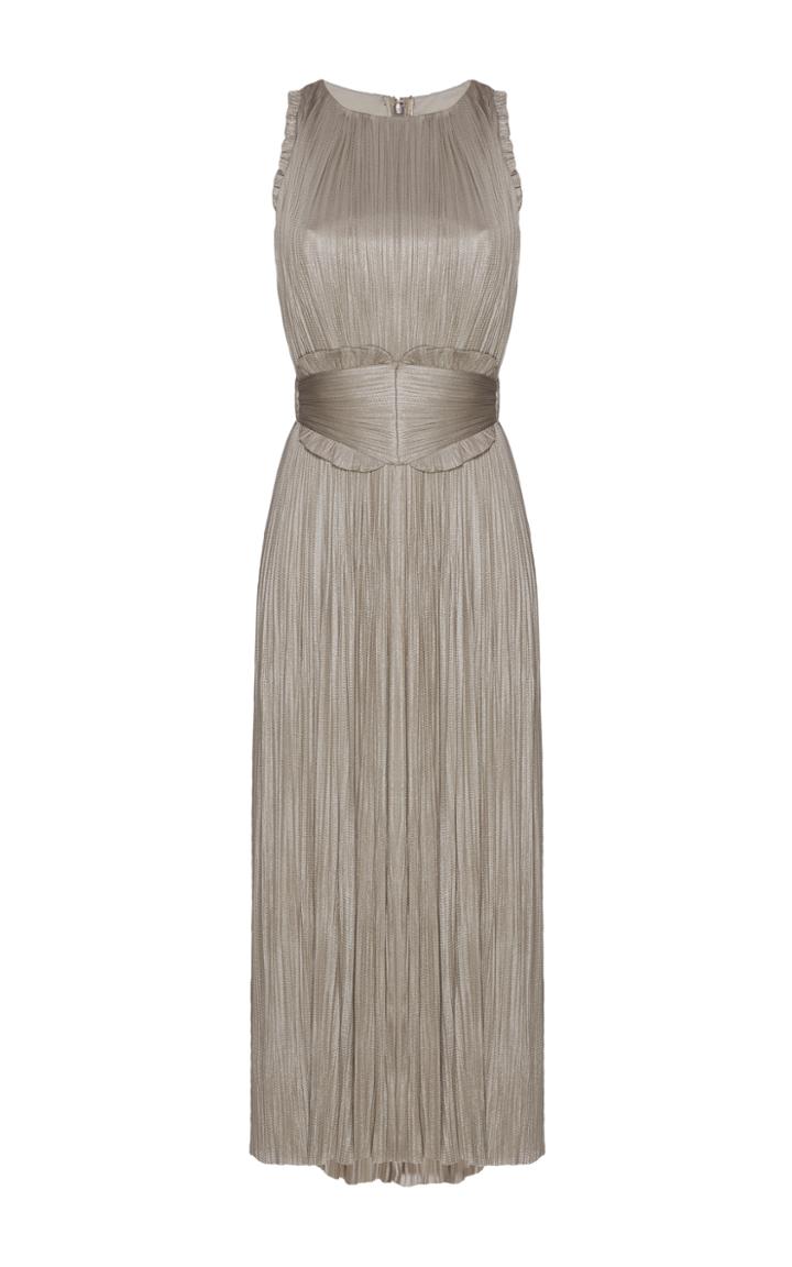 Maria Lucia Hohan Tilda Metallic Silk Dress