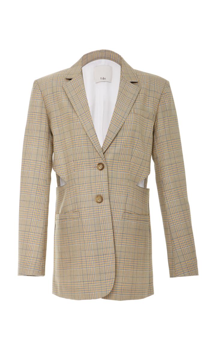 Tibi Cut Out Pleat Blazer