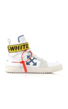 Off-white C/o Virgil Abloh Industrial Paneled Leather And Suede High-top Sneakers