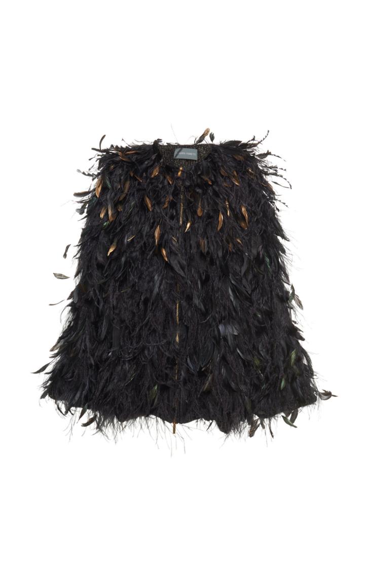 Alberta Ferretti Silk Feather Jacket