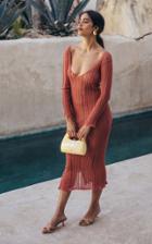 Moda Operandi Cult Gaia Antonella Ribbed-knit Midi Dress
