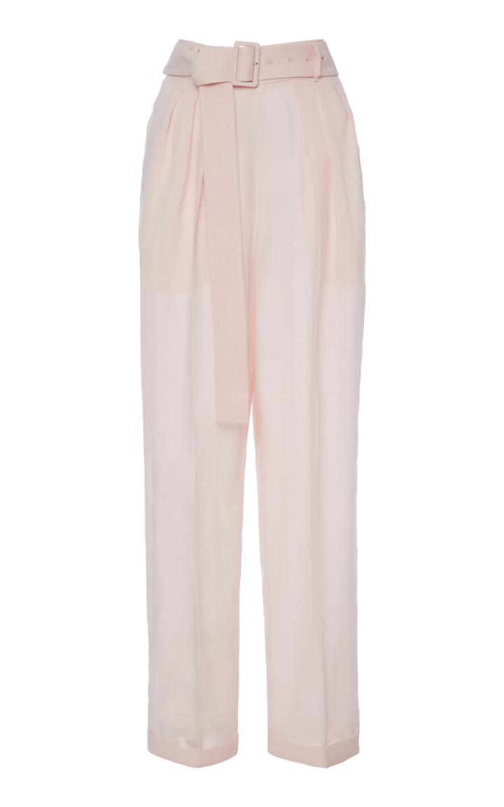 Moda Operandi Agnona Mohair-blend Voile Belted Pants Size: 40