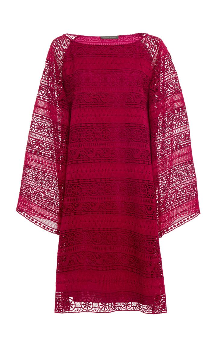 Alberta Ferretti Eyelet Shift Dress