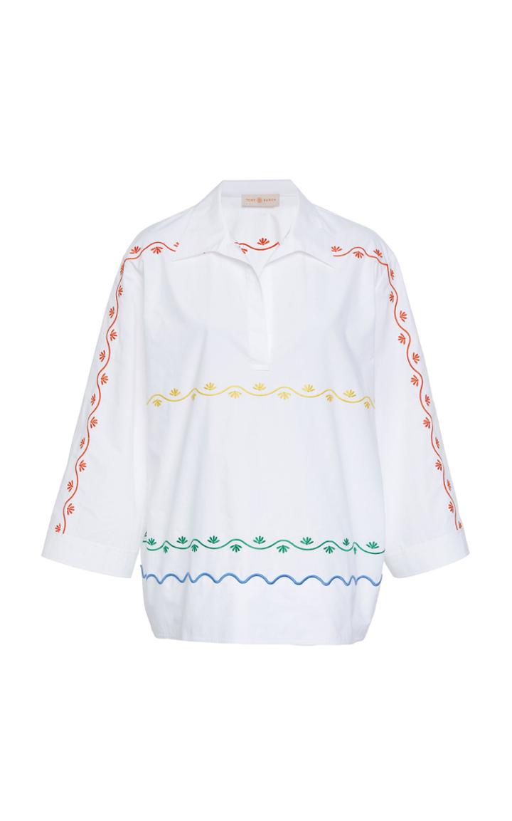 Tory Burch Scallop Embroidered Tunic