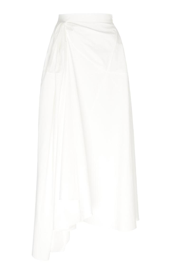 Moda Operandi Rosie Assoulin Asymmetric Draped Cotton Skirt Size: 0