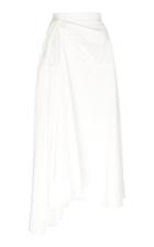 Moda Operandi Rosie Assoulin Asymmetric Draped Cotton Skirt Size: 0