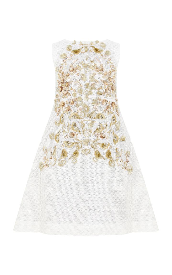 Razan Alazzouni Embellished Weave A-line Short Dress