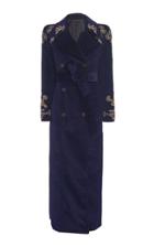 Dundas Embellished Double Breasted Corduroy Trench Coat