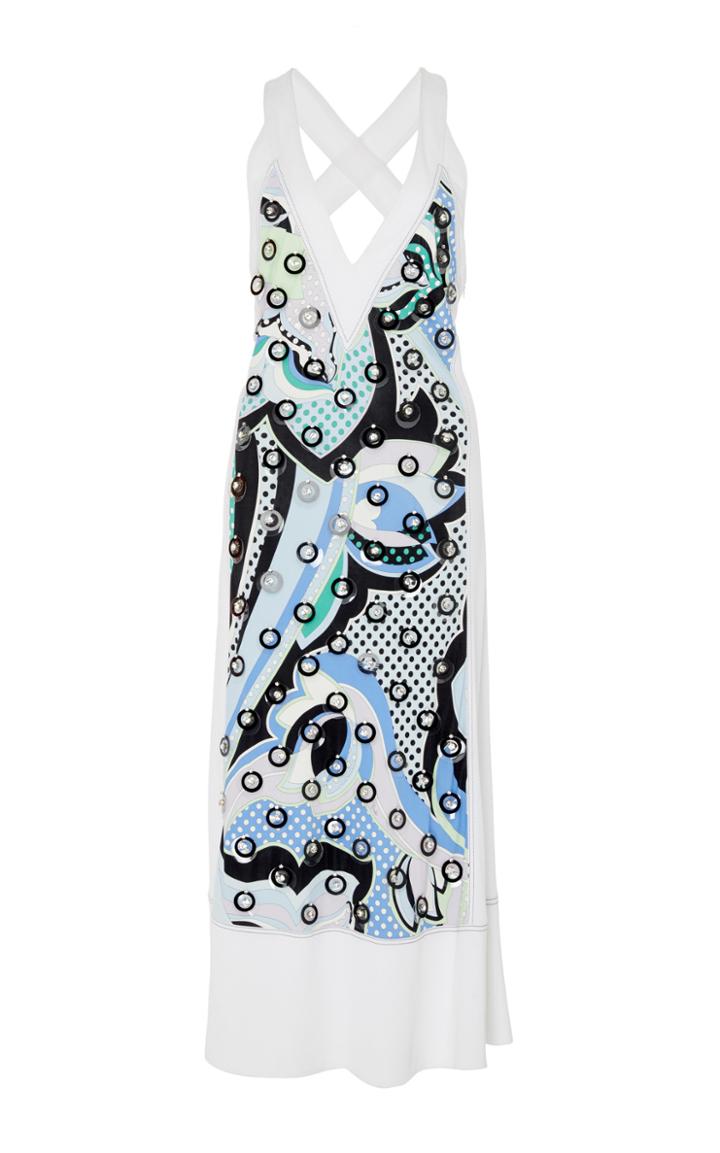 Emilio Pucci Embroidered Midi Dress