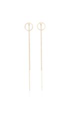 Shahla Karimi Trillion 14k Gold Diamond Hoop Dangle Earrings