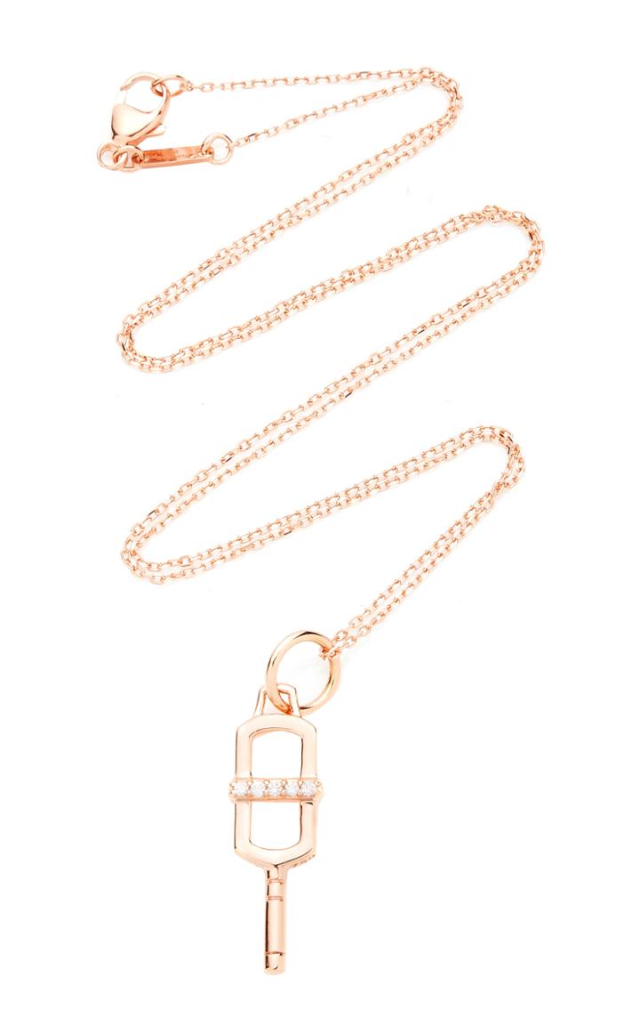 Monica Rich Kosann 18k Rose Gold Diamond Necklace
