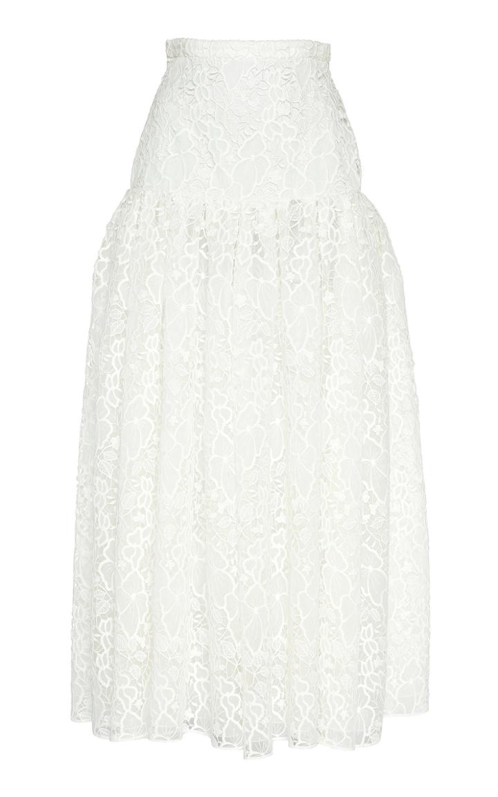 Moda Operandi Giambattista Valli Draped Off-the-shoulder Lace Top Size: 40