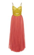 Etro Two-tone Embellished Silk-chiffon Dress